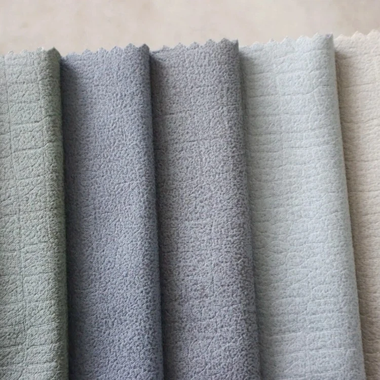Elephant Skin Embossed Microsuede Upholstery Fabric suppliers